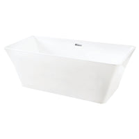Thumbnail for Aqua Eden VTSQ672923 67-Inch Acrylic Freestanding Tub with Drain, White - BNGBath