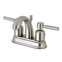 Thumbnail for Kingston Brass FB5618DL 4 in. Centerset Bathroom Faucet, Brushed Nickel - BNGBath