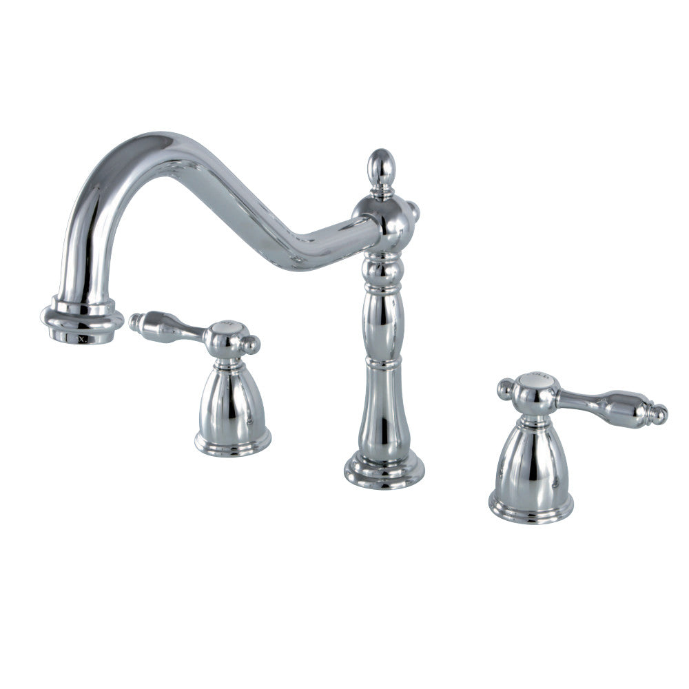 Kingston Brass KB1791TALLS Widespread Kitchen Faucet, Polished Chrome - BNGBath