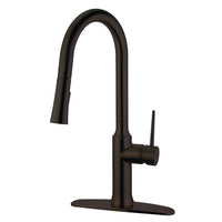 Thumbnail for Gourmetier LS2725NYL Single-Handle Pull-Down Kitchen Faucet, Oil Rubbed Bronze - BNGBath