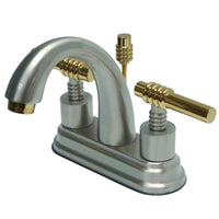Thumbnail for Kingston Brass KS8614ML 4 in. Centerset Bathroom Faucet, Polished Chrome - BNGBath