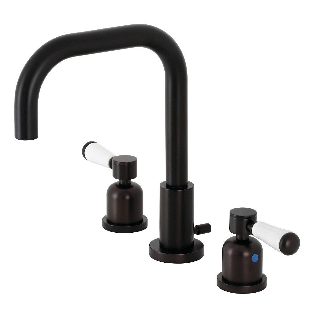 Kingston Brass FSC8935DPL Paris Widespread Bathroom Faucet with Brass Pop-Up, Oil Rubbed Bronze - BNGBath