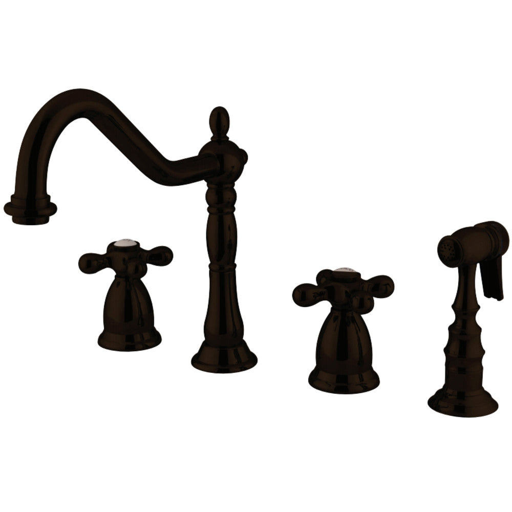 Kingston Brass KS1795AXBS Widespread Kitchen Faucet, Oil Rubbed Bronze - BNGBath