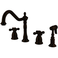 Thumbnail for Kingston Brass KS1795AXBS Widespread Kitchen Faucet, Oil Rubbed Bronze - BNGBath