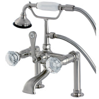 Thumbnail for Aqua Vintage AE103T8WCL Celebrity Deck Mount Clawfoot Tub Faucet, Brushed Nickel - BNGBath