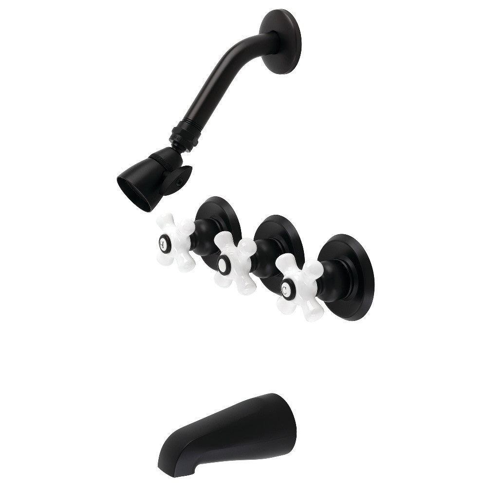 Kingston Brass KB230PX Victorian Tub and Shower Faucet, Matte Black - BNGBath
