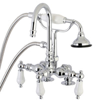 Thumbnail for Aqua Vintage AE16T1 Vintage Clawfoot Tub Faucet with Hand Shower, Polished Chrome - BNGBath