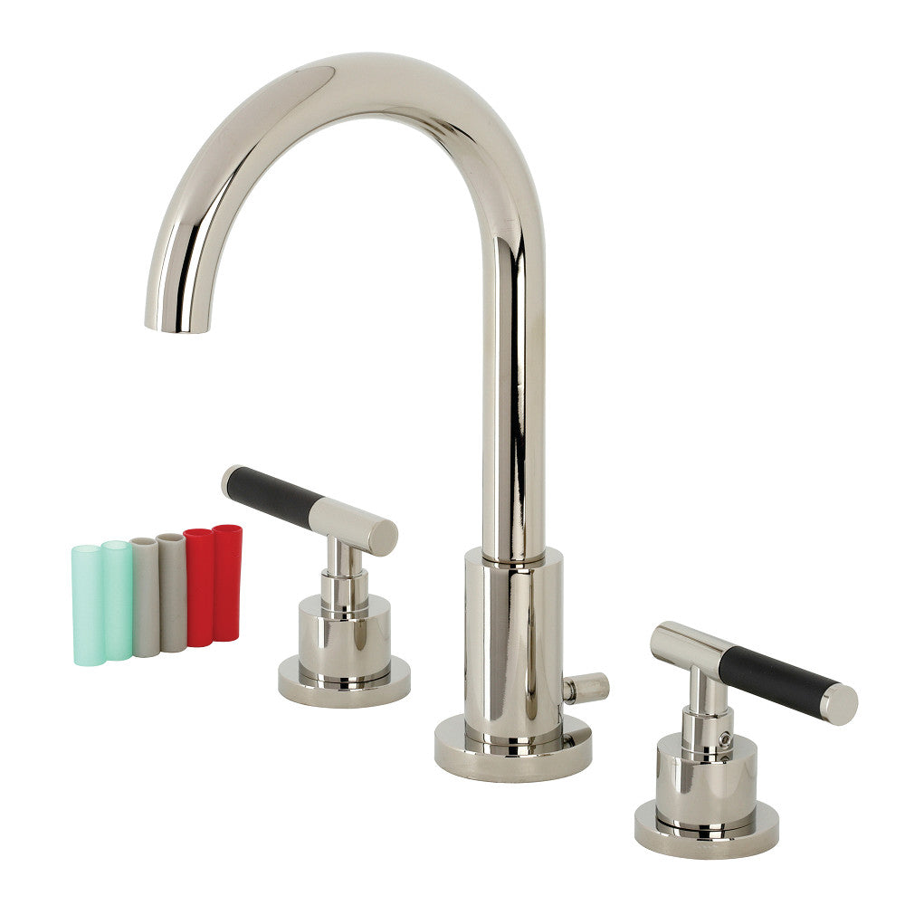 Fauceture FSC8929CKL Kaiser Widespread Bathroom Faucet with Brass Pop-Up, Polished Nickel - BNGBath