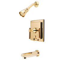 Thumbnail for Kingston Brass KB86520ML Milano Tub & Shower Faucet, Polished Brass - BNGBath