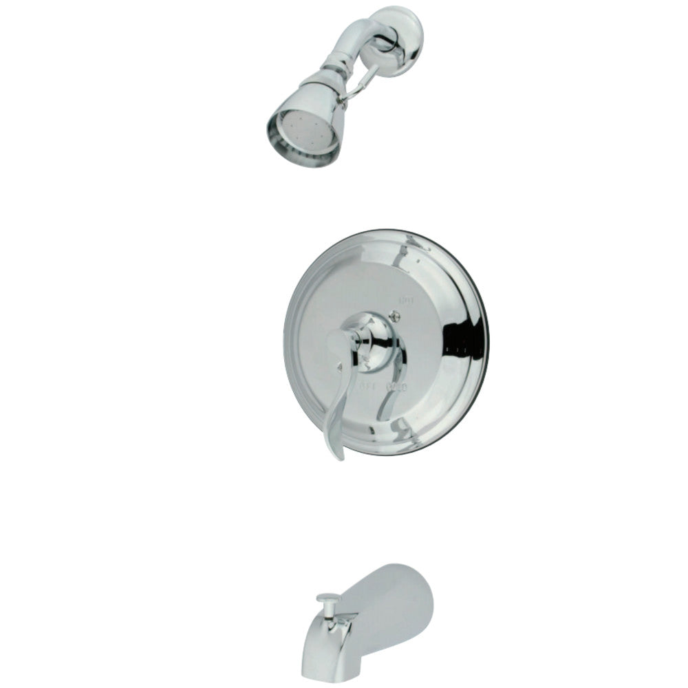 Kingston Brass KB2631DFL NuFrench Tub & Shower Faucet, Polished Chrome - BNGBath