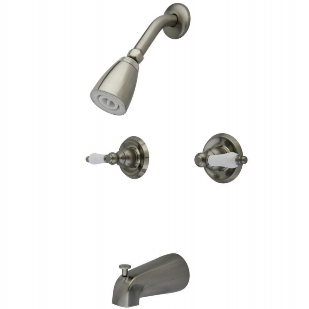 Kingston Brass KB248PL Tub and Shower Faucet, Brushed Nickel - BNGBath