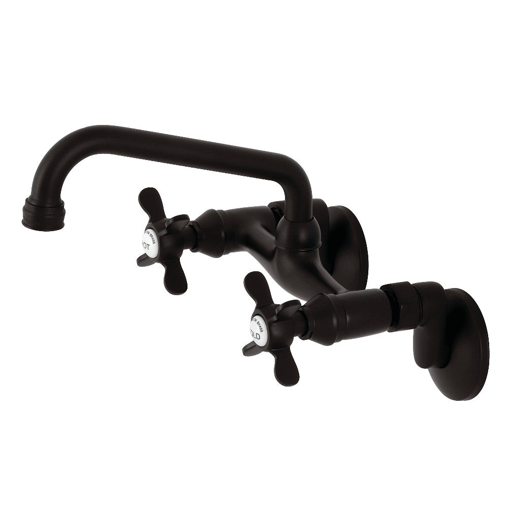 Kingston Brass KS113ORB Essex Two Handle Wall Mount Kitchen Faucet, Oil Rubbed Bronze - BNGBath