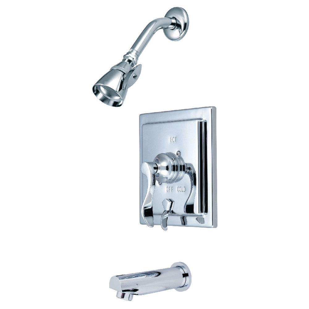 Kingston Brass KB86510DFL Tub and Shower Faucet, Polished Chrome - BNGBath