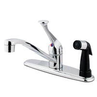 Thumbnail for Kingston Brass KB573 Chatham Single-Handle Centerset Kitchen Faucet, Polished Chrome - BNGBath