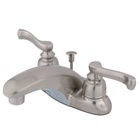 Thumbnail for Kingston Brass KB8628FL 4 in. Centerset Bathroom Faucet, Brushed Nickel - BNGBath