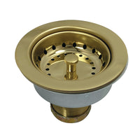 Thumbnail for Kingston Brass K112PB Tacoma Snap-N-Tite Sink Basket Strainer, Polished Brass - BNGBath