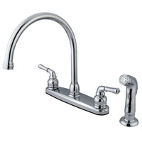 Thumbnail for Kingston Brass KB791SP Magellan 8-Inch Centerset Kitchen Faucet, Polished Chrome - BNGBath