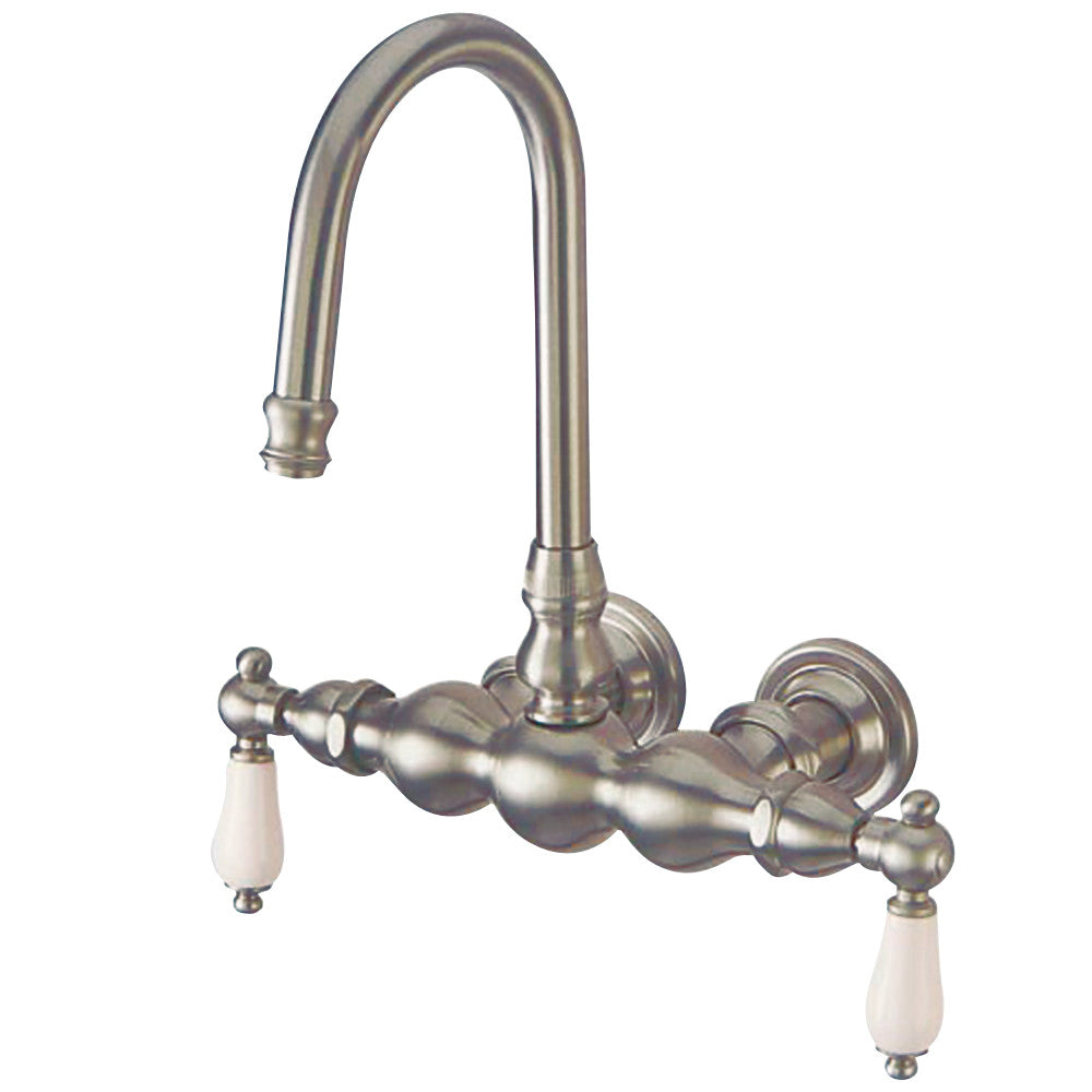 Kingston Brass CC5T8 Vintage 3-3/8-Inch Wall Mount Tub Faucet, Brushed Nickel - BNGBath