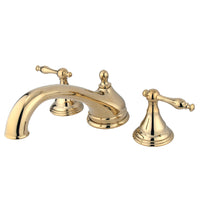 Thumbnail for Kingston Brass KS5532NL Naples Roman Tub Faucet, Polished Brass - BNGBath