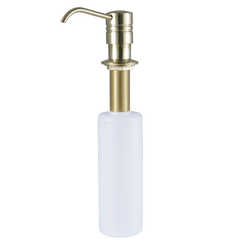 Kingston Brass SD2617 Straight Nozzle Metal Soap Dispenser, Brushed Brass - BNGBath