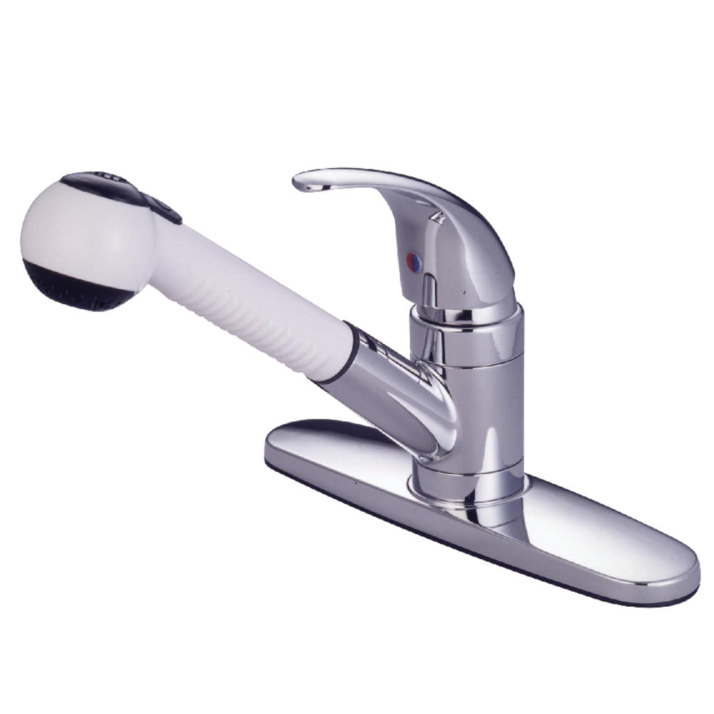Kingston Brass KB6701LL Pull-Out Kitchen Faucet, Polished Chrome - BNGBath