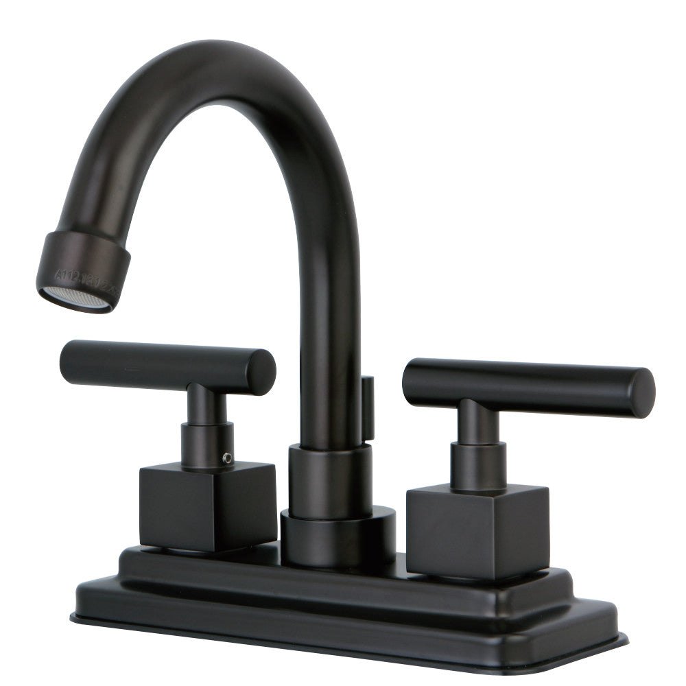 Kingston Brass KS8665CQL Claremont 4 in. Centerset Bathroom Faucet with Brass Pop-Up, Oil Rubbed Bronze - BNGBath