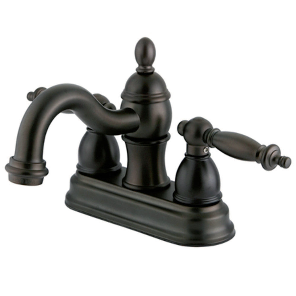 Kingston Brass KB3905TL 4 in. Centerset Bathroom Faucet, Oil Rubbed Bronze - BNGBath