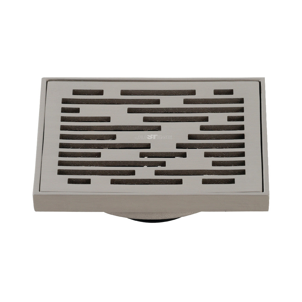 Kingston Brass BSF6310BN Watercourse Transit 4" Square Grid Shower Drain, Brushed Nickel - BNGBath