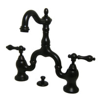 Thumbnail for Kingston Brass KS7975AL English Country Bathroom Bridge Faucet, Oil Rubbed Bronze - BNGBath
