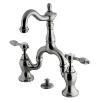 Thumbnail for Kingston Brass KS7978TAL Bridge Bathroom Faucet, Brushed Nickel - BNGBath