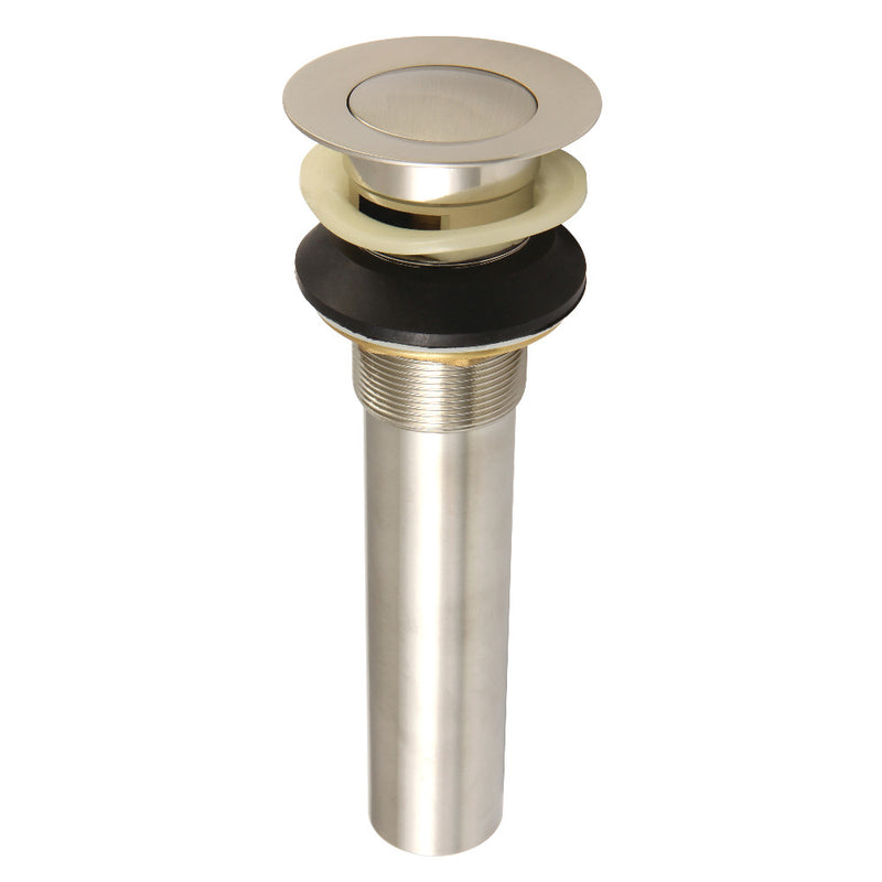 Kingston Brass KB6008 Complement Push-Up Drain with Overflow, Brushed Nickel - BNGBath