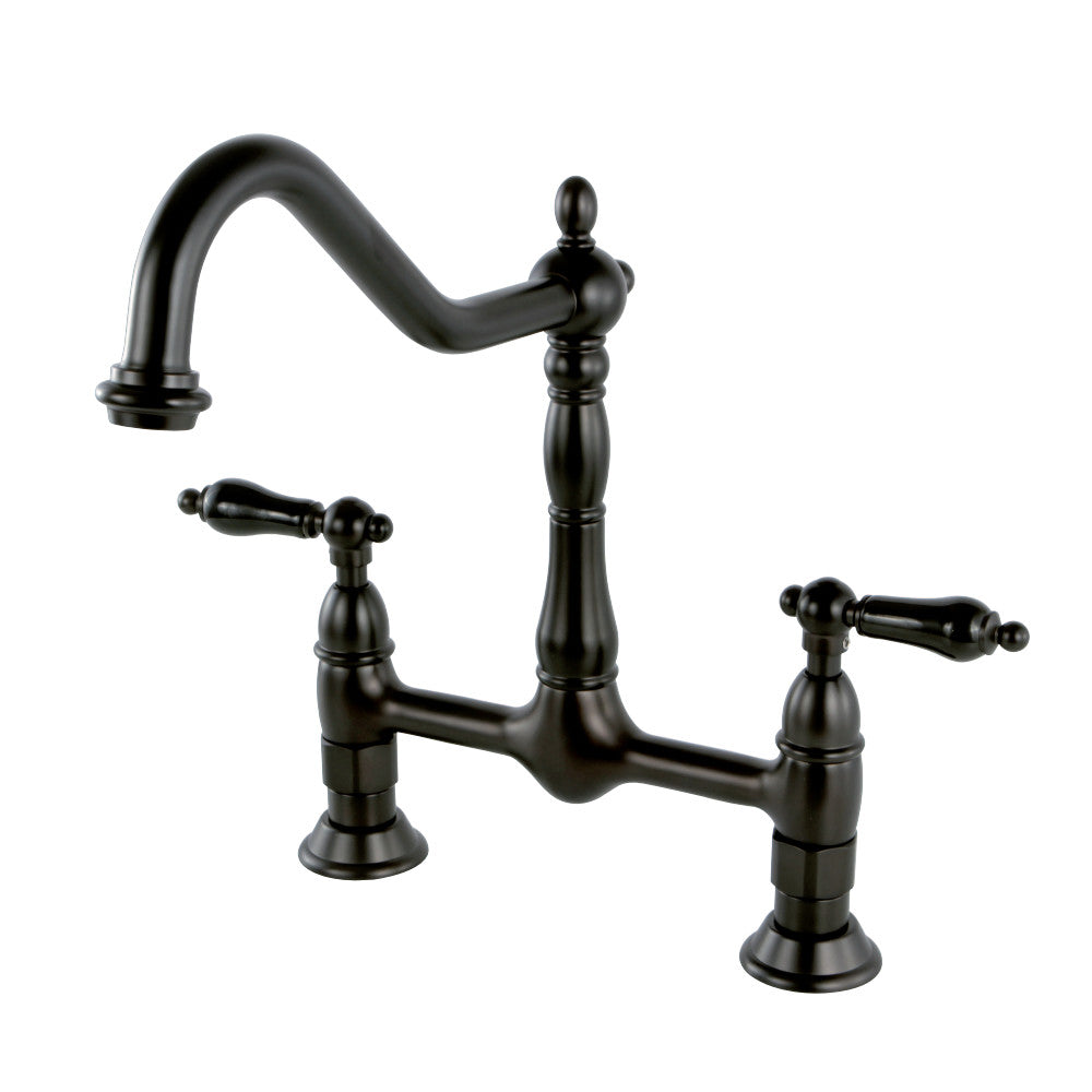 Kingston Brass KS1175PKL Duchess Bridge Kitchen Faucet, Oil Rubbed Bronze - BNGBath