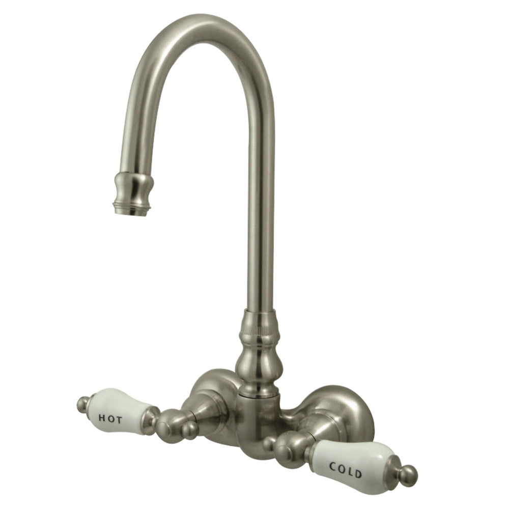 Kingston Brass CC73T8 Vintage 3-3/8-Inch Wall Mount Tub Faucet, Brushed Nickel - BNGBath