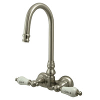 Thumbnail for Kingston Brass CC73T8 Vintage 3-3/8-Inch Wall Mount Tub Faucet, Brushed Nickel - BNGBath