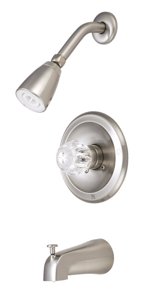 Kingston Brass KB538 Tub and Shower Faucet, Brushed Nickel - BNGBath