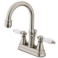Thumbnail for Kingston Brass KS2618PL 4 in. Centerset Bathroom Faucet, Brushed Nickel - BNGBath