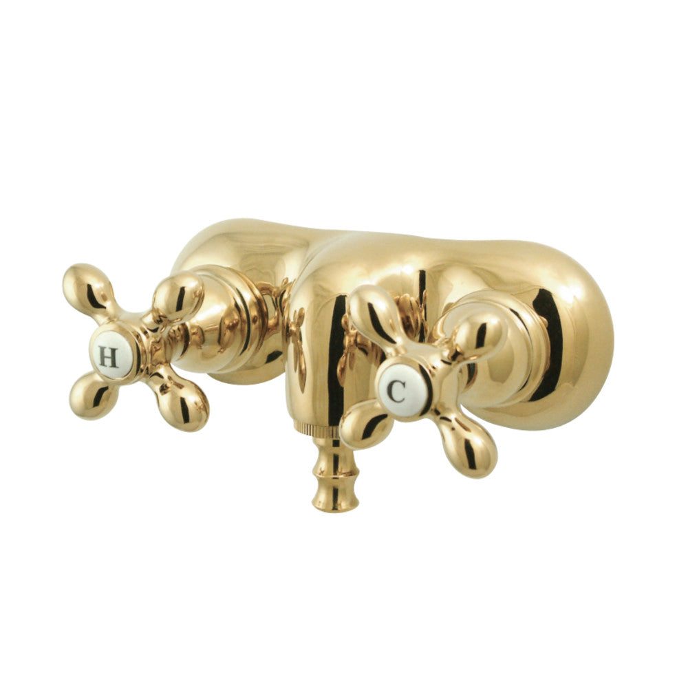 Kingston Brass CC47T2 Vintage 3-3/8-Inch Wall Mount Tub Faucet, Polished Brass - BNGBath