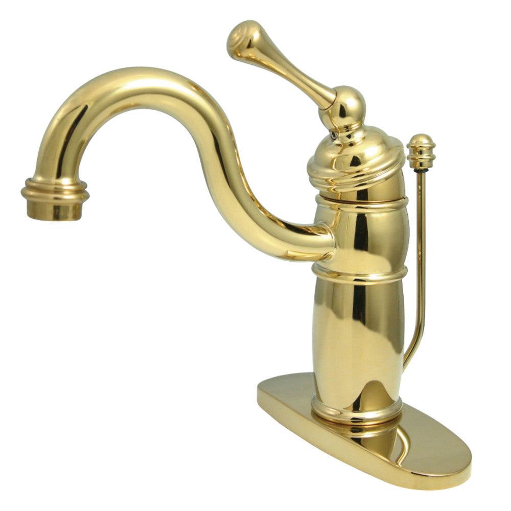 Kingston Brass KB1402BL Victorian Single-Handle Bathroom Faucet with Pop-Up Drain, Polished Brass - BNGBath