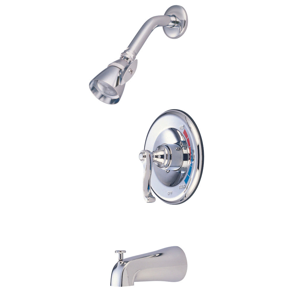 Kingston Brass KB8631FL Royale Tub & Shower Faucet, Polished Chrome - BNGBath