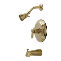 Thumbnail for Kingston Brass KB3637NDL NuvoFusion Single-Handle Tub and Shower Faucet, Brushed Brass - BNGBath