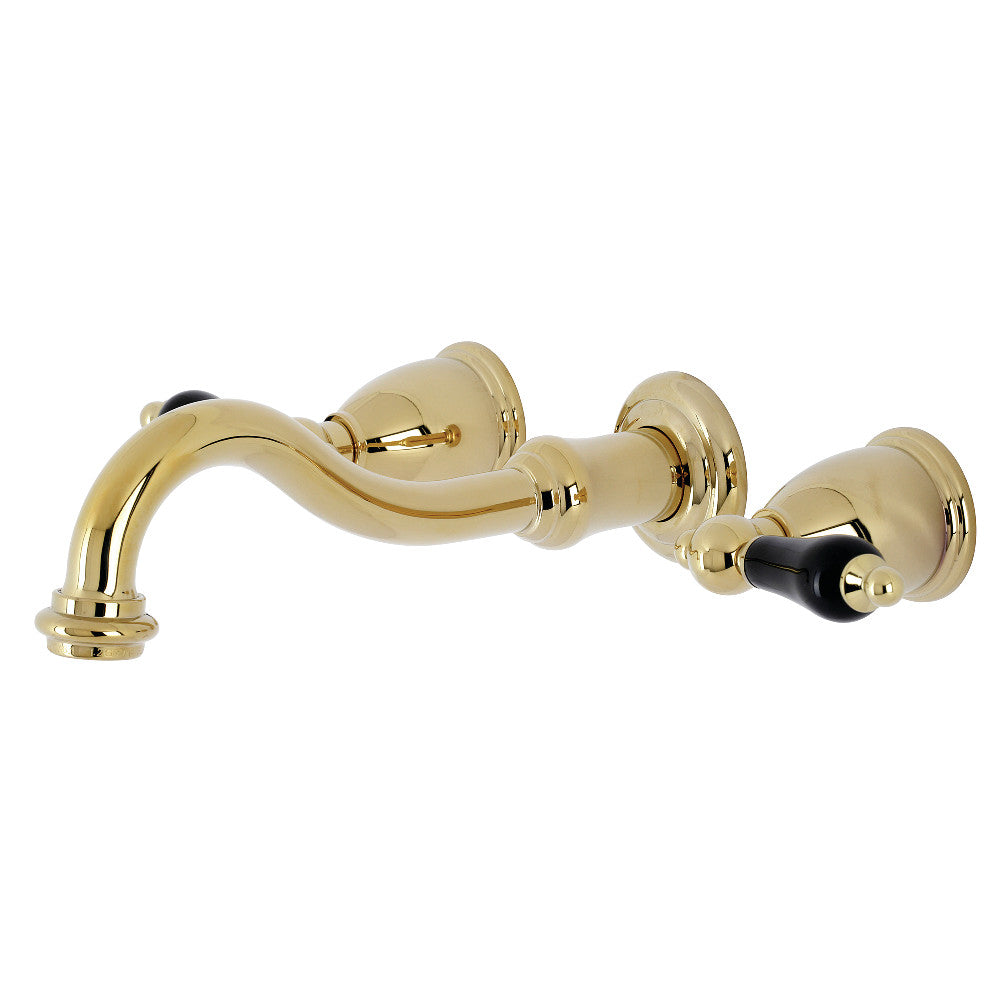 Kingston Brass KS3122PKL Duchess Two-Handle Wall Mount Bathroom Faucet, Polished Brass - BNGBath