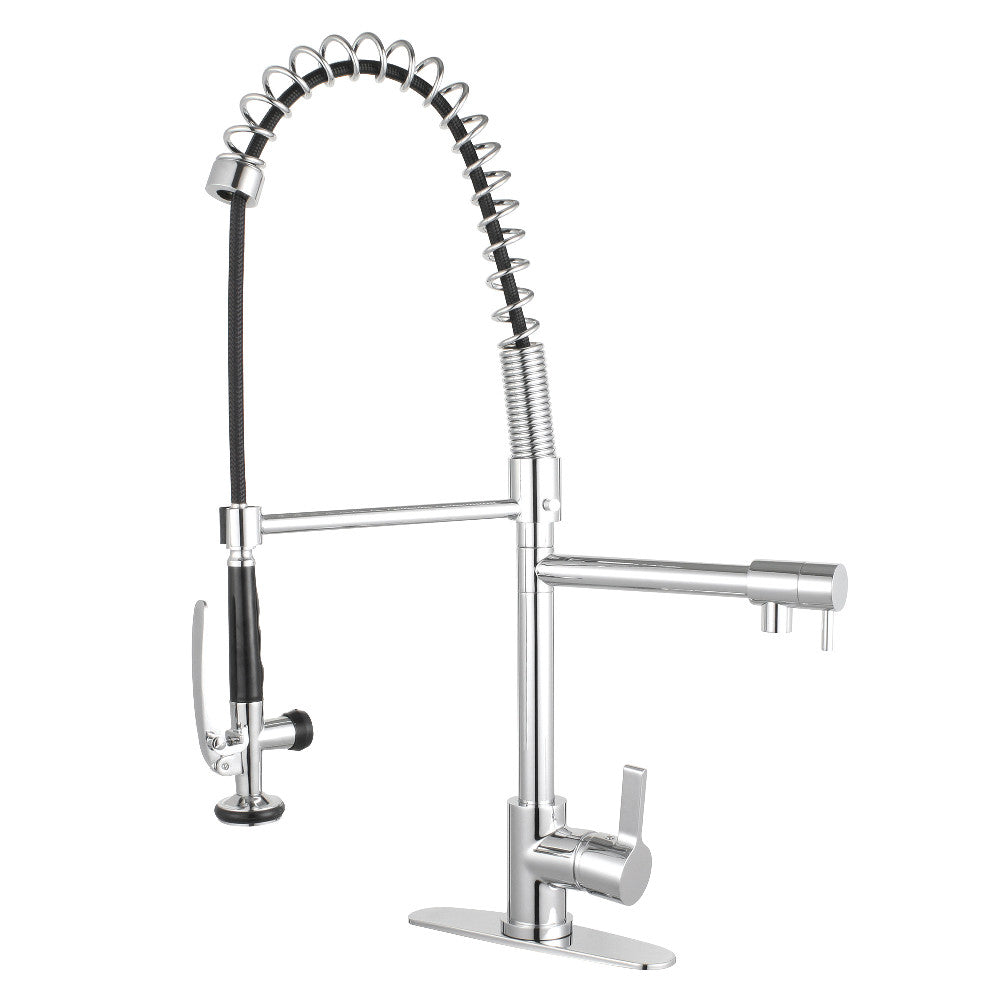 Gourmetier LS8501CTL Continental Single-Handle Pre-Rinse Kitchen Faucet, Polished Chrome - BNGBath