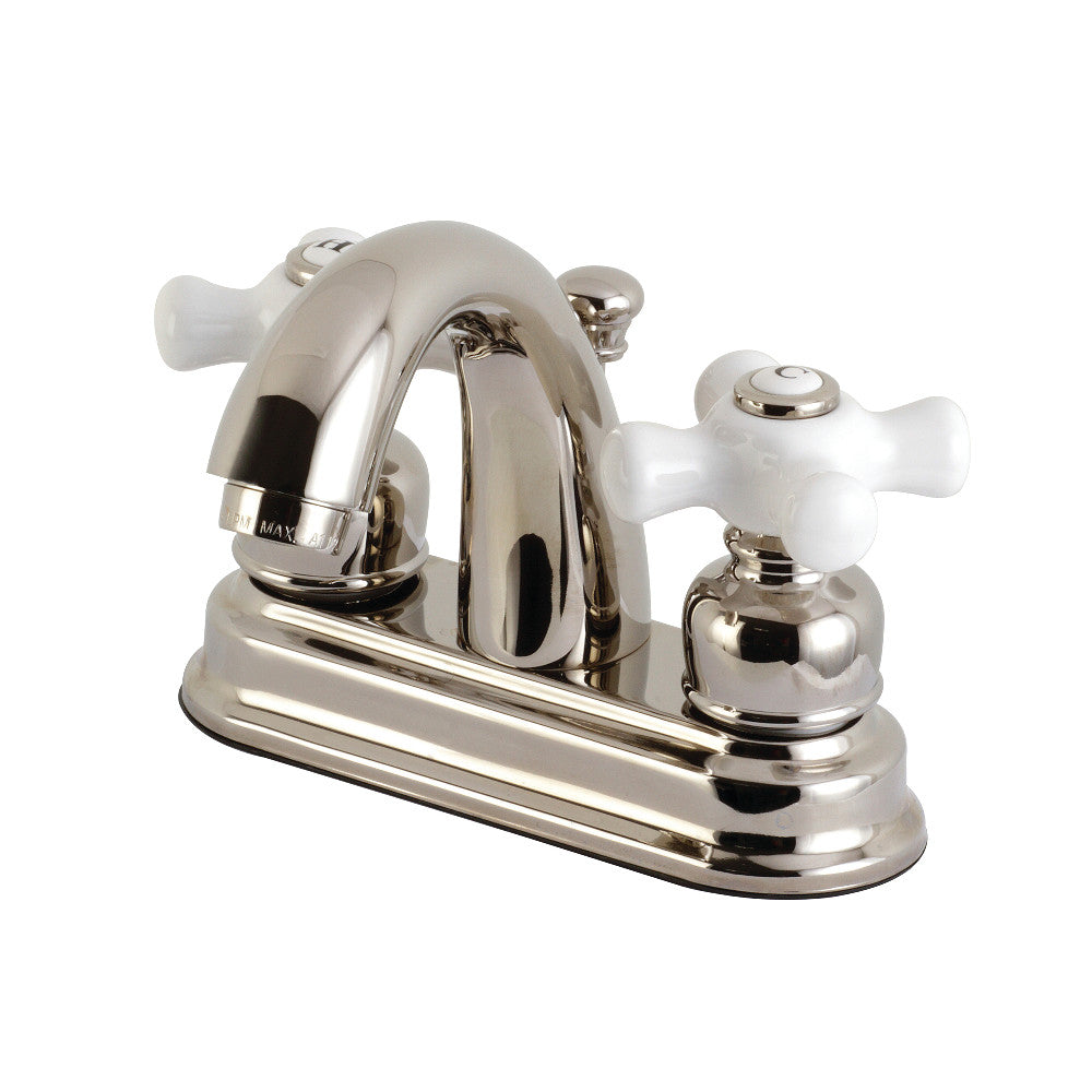 Kingston Brass KB5616PX Restoration 4 in. Centerset Bathroom Faucet, Polished Nickel - BNGBath