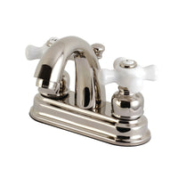 Thumbnail for Kingston Brass KB5616PX Restoration 4 in. Centerset Bathroom Faucet, Polished Nickel - BNGBath