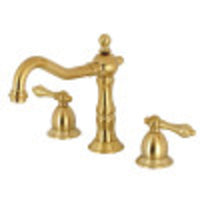 Thumbnail for Kingston Brass KS1977AL 8 in. Widespread Bathroom Faucet, Brushed Brass - BNGBath