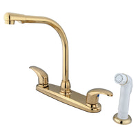 Thumbnail for Kingston Brass KB712LL Legacy 8-Inch Centerset Kitchen Faucet, Polished Brass - BNGBath