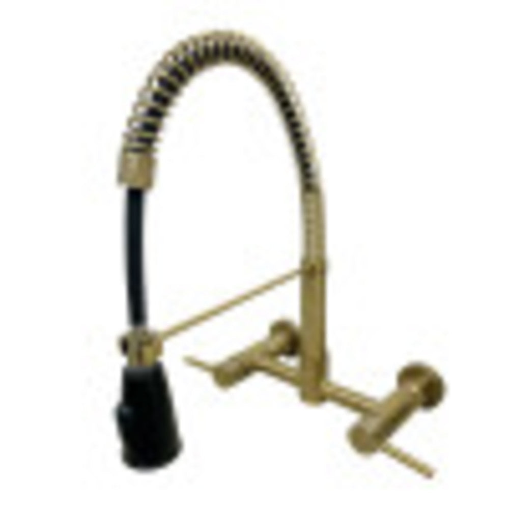 Gourmetier GS8287DL Concord 2-Handle Wall Mount Pull-Down Kitchen Faucet, Brushed Brass - BNGBath