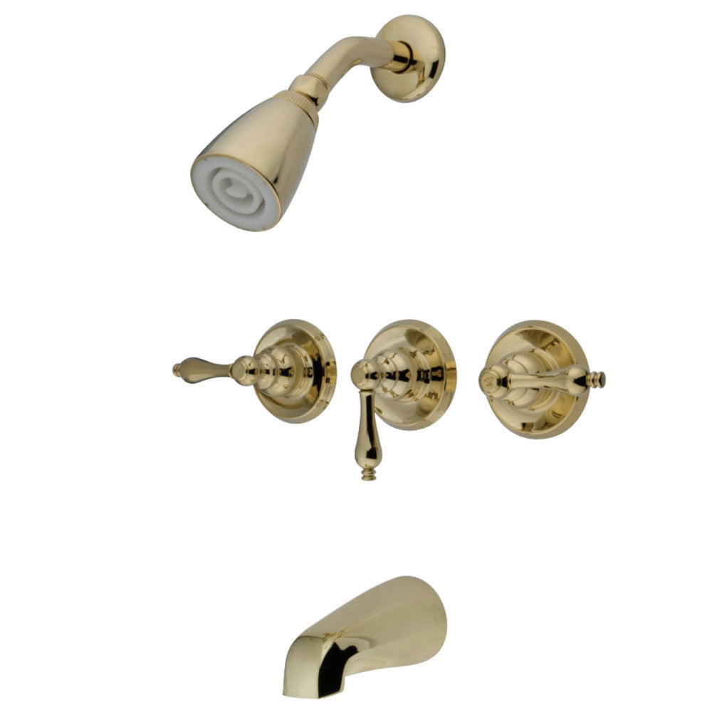 Kingston Brass KB232AL Magellan Tub & Shower Faucet, Polished Brass - BNGBath