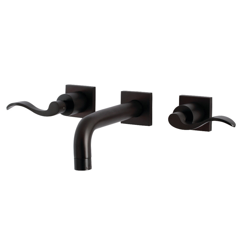 Kingston Brass KS6125DFL NuWave Two-Handle Wall Mount Bathroom Faucet, Oil Rubbed Bronze - BNGBath