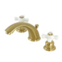 Thumbnail for Kingston Brass KB967PXSB Magellan Widespread Bathroom Faucet, Brushed Brass - BNGBath